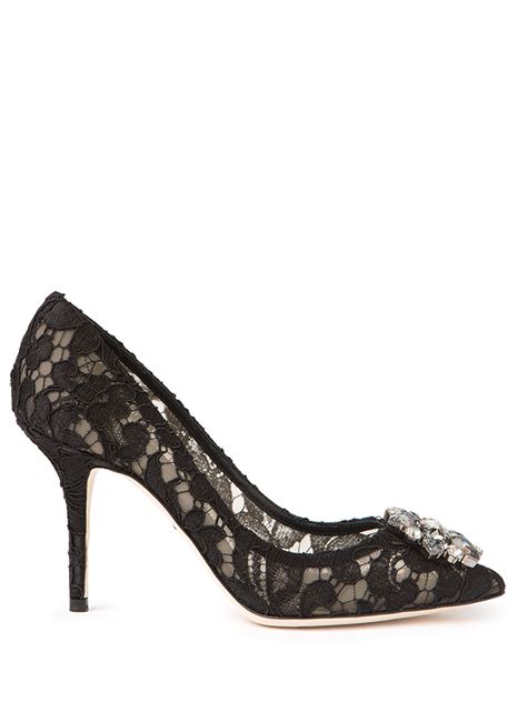 dolce gabbana lace pumps sale|dolce and gabbana heels black.